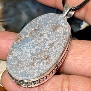 Blue Anhydrite Angelite Pendant 2”